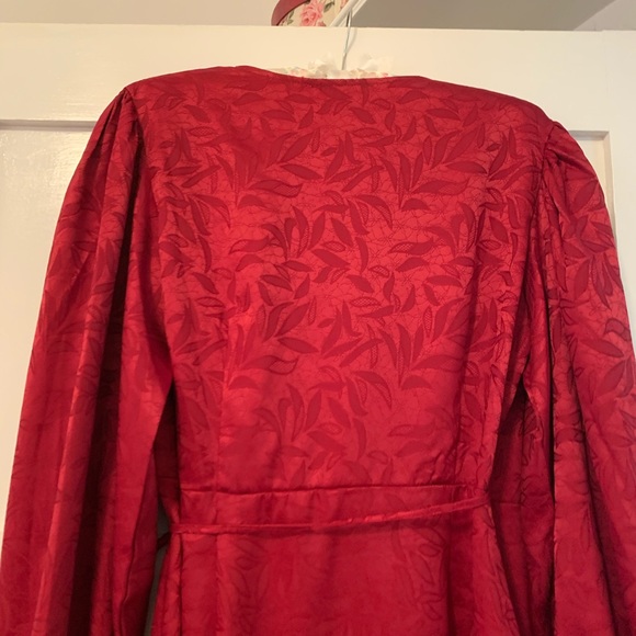 Atmos&Here wrap jacquard satin midi dress size 12 - Picture 15 of 17